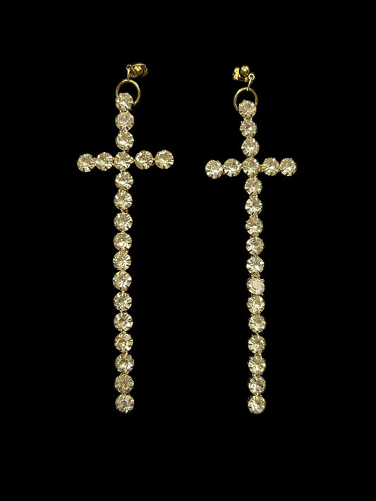 Large Cross Earrings