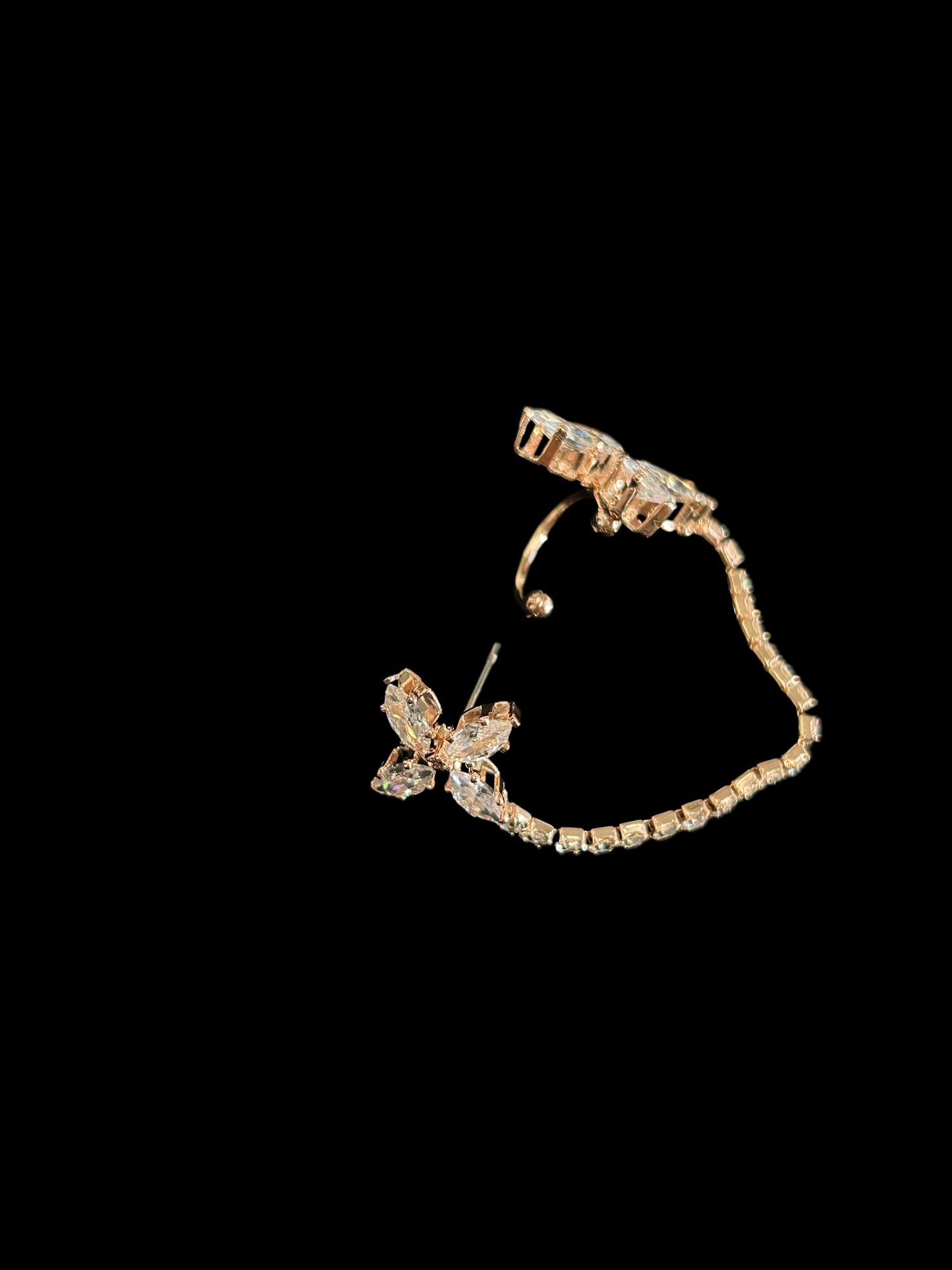 Flora Crystal Ear Cuff